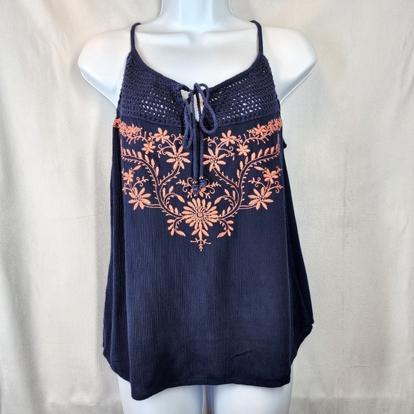 Umgee embroidered spaghetti strap blouse - Picture 2 of 10